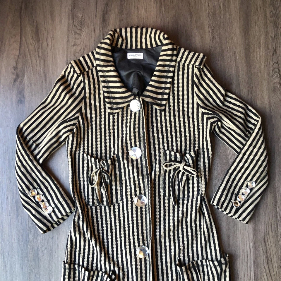 Abrigo Sonia Rykiel tejido a rayas Foto 4 de 4