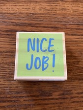 Nice Job Wood Mount Rubber Stamp never used