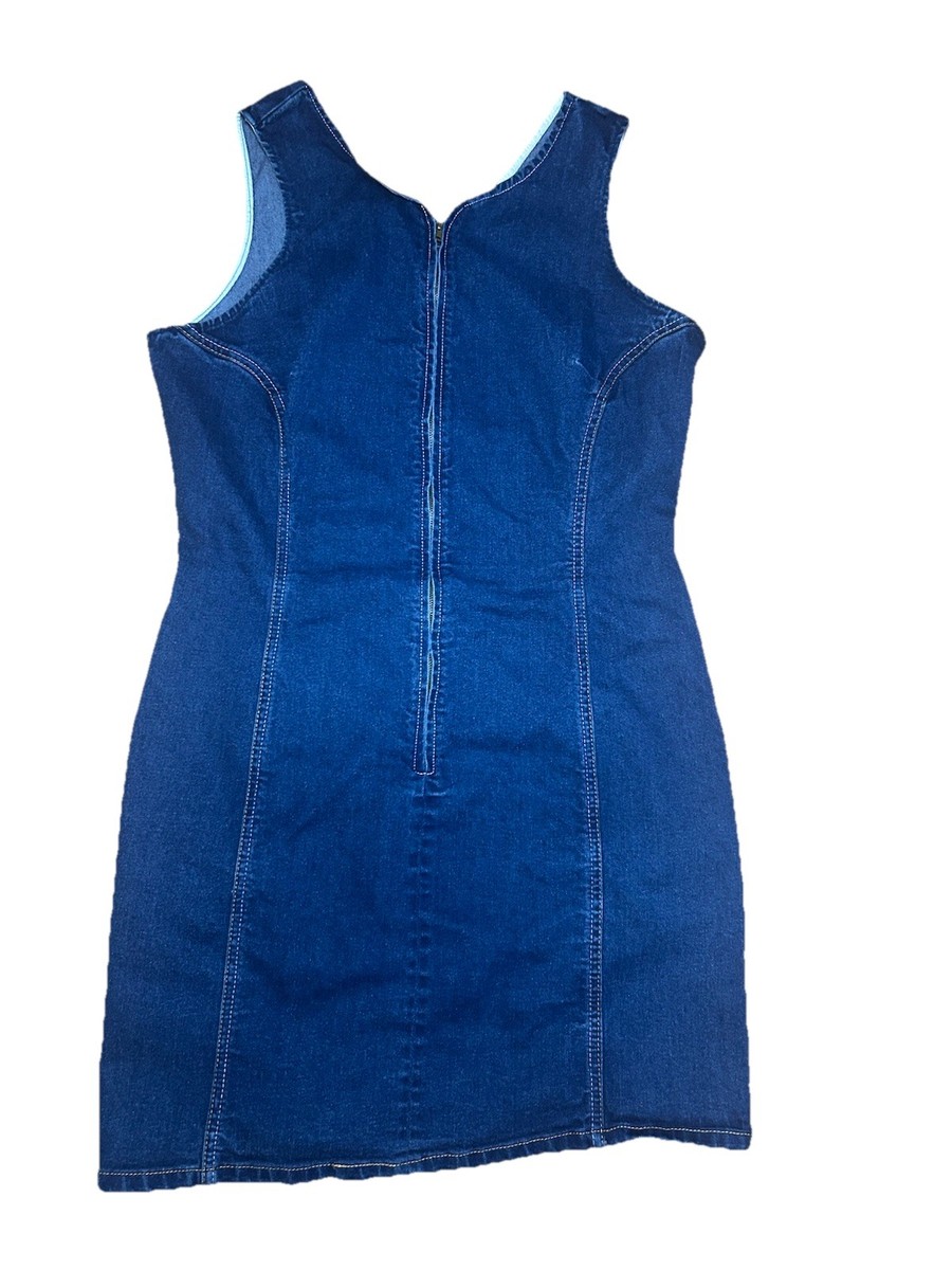 venus denim dresses VENUS Denim Halter Dress | Dark Wash