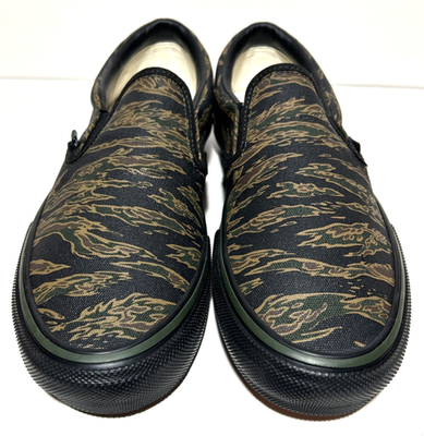 Vans Slip On Men's Size 8.5 Tiger Camo Green Black Skateboarding