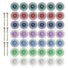 42Pcs 1 Inch Mini Radial Bristle Disc Mix Kit with 3Mm Mandrels for Rotar
