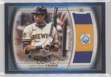 2021 Topps Definitive Collection Jumbo Relic Blue 11/30 Christian Yelich 6fs