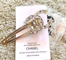 vintage hair clip/barrette chanel cc vip gift 3.5" long