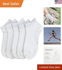 Women Viscose Bamboo Ankle Socks Low Cut Thin Sock Lightweight Pastal Color S...