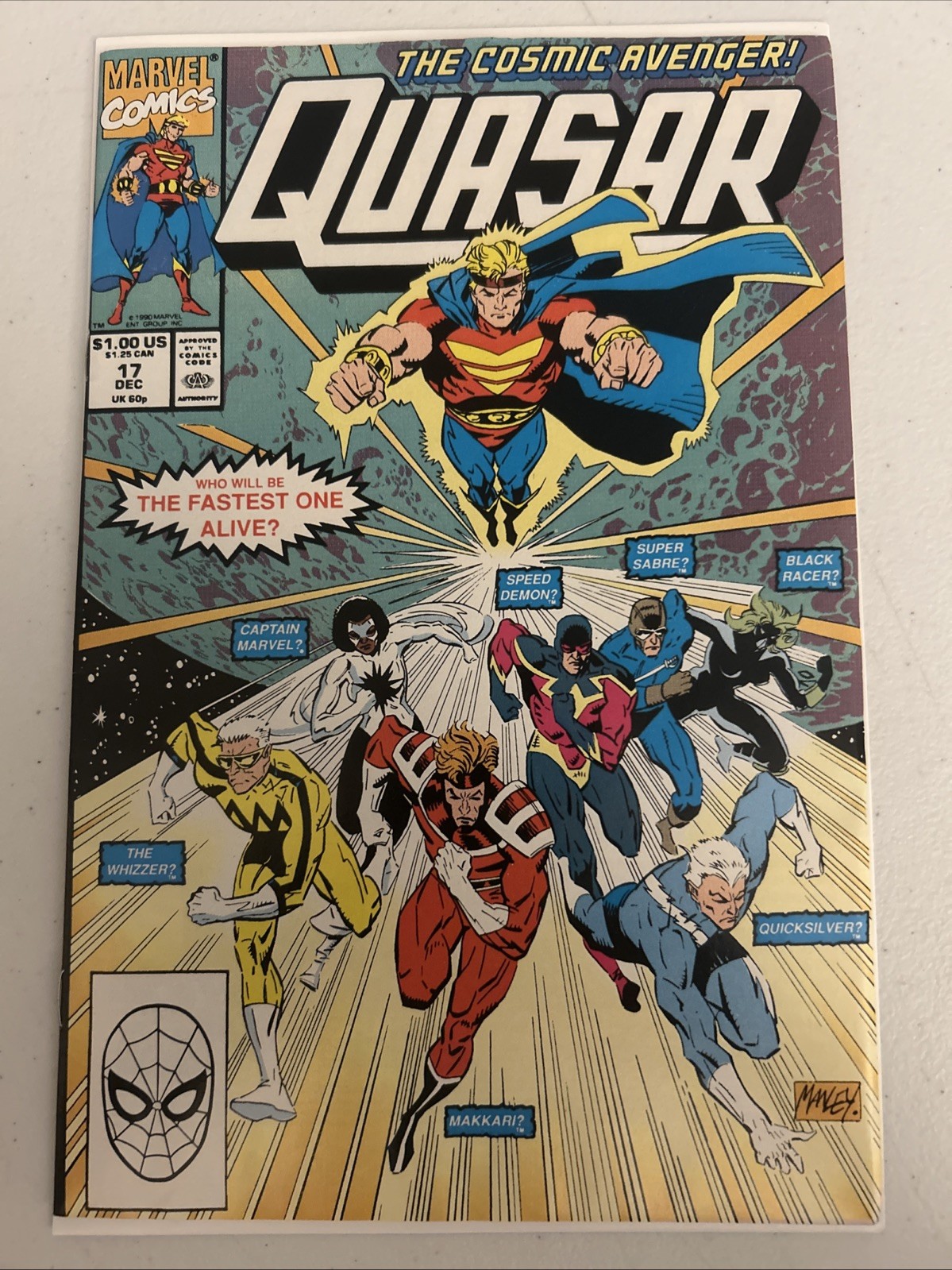Quasar #17 Marvel Comics 1990 1st Barry Allen Flash in Marvel Comics