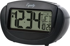 Automatic Time‑Set LCD Alarm Clock With Large 1‑in Display & Backlight