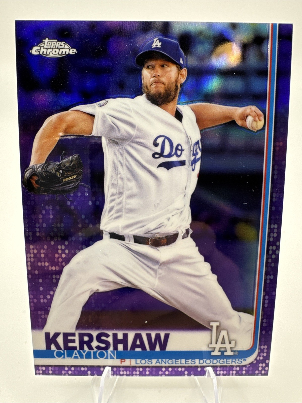 2019 Topps Chrome - Clayton Kershaw #112 Purple Refractor /299