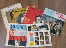 Lot of 6 Vintage Jazz Lp's Benny Goodman, Ellington, Brook Benton, Jim Robinson 