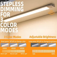 LED Motion Sensor Under Cabinet Closet Light Kitchen Lamp Strip USB Rechargeable