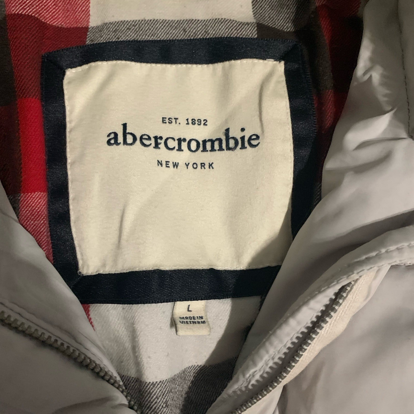 White womens Jacket Solid Zip & Snap Closure with… - image 2