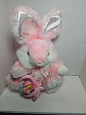 Peluche de conejo de Pascua Kids of America grande rosa de colección 2001
