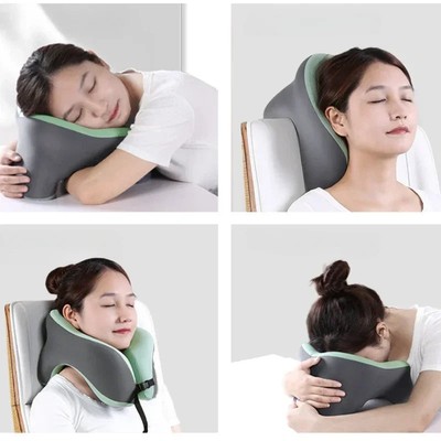 Memory Foam U-förmiges Reise-Nackenkissen, Gesicht nach unten Schreibtisch Nickerchen Kissen