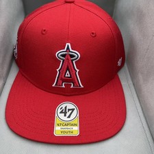 LA Anaheim Angels Youth Baseball Cap Hat Adjustable Snapback Red 47 brand