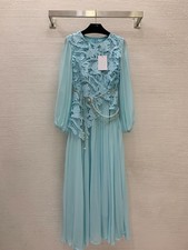 2025 autumn hot sales runway show embroidery Stereoscopic classy dress SMLXLXXL