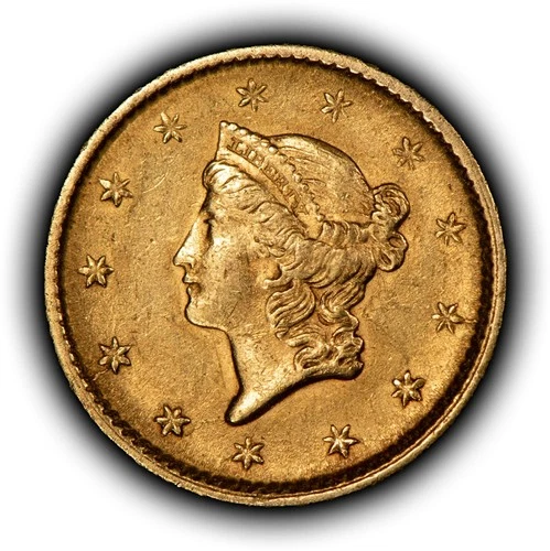 1853 G$1 Liberty Head Gold Dollar - Luster - Original AU Coin - SKU-G6010