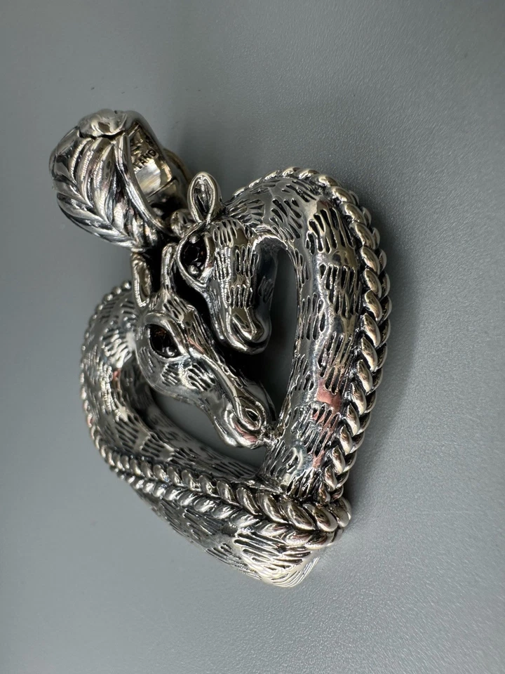 Colgante Corazón Jai By John Hardy Plata de Ley 925 Amatista Ojos de Jirafa Foto 3 de 4