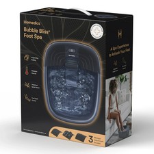 Homedics Bubble Bliss Deluxe Heated Foot Spa Bath w/ Massage  Bubbles - Black