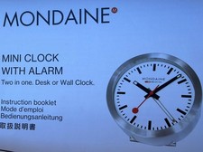 Mondaine Table Clock Wall Clock Alarm Clock Gray