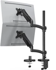 MOUNTUP Vertical Dual Monitor Mount Holds 4.4-17.6lbs, up to 32 Inch Stacked ...