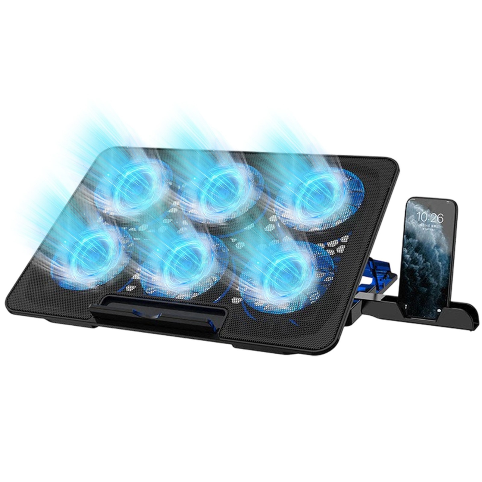 Laptop Cooling Pad Usb Stand Quiet Led Light Radiator Pc Notebook