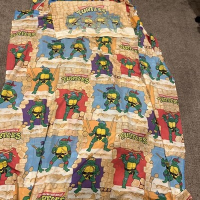 VTG 1988 Mirage Studios Teenage Mutant Ninja Turtles Twin Sheet 3 pc Set TLC
