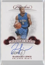 2018 Panini Flawless Legendary Scripts Ruby 5/15 Rashard Lewis #LS-RLW Auto 3d3