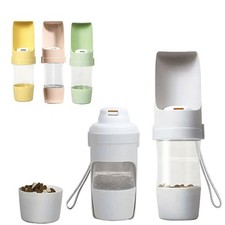 Dog Water Bottle with Food Bowl Portable Travel Bottle for Outdoor Walking Trips
