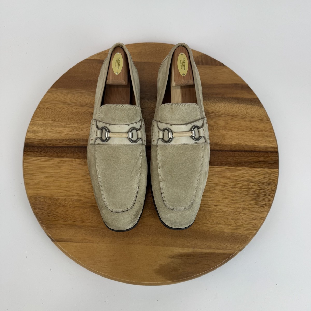 MAGNANNI
Rafa V Men\'s navy/ midbrown Suede Bit Loafers size 11.5 new /no box Mens Magnanni Rafa V Beige Suede Bit Comfort Casual Loafers  main image 2