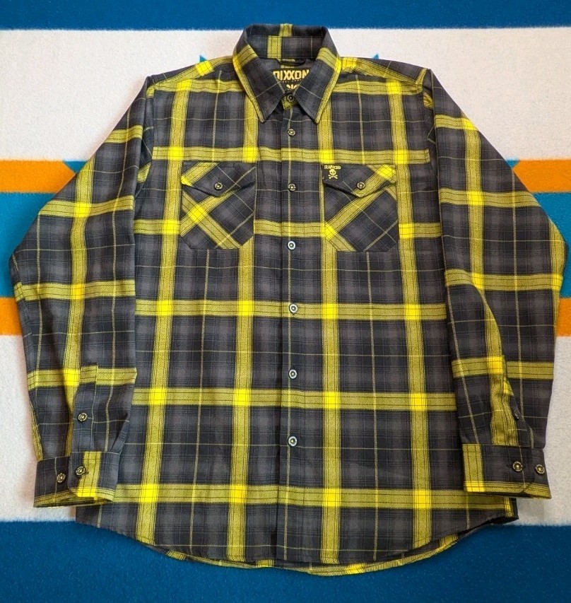 Dixxon Flannel Company Rancid TNC Shirt Long Sleeve Button Up Punk Goth Large