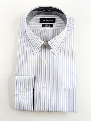 Paul Frederick Dress Shirt 16.5x37 White Gray Non Iron Classic Fit 100% Cotton | eBay Paul Frederick Dress Shirt 16.5x37 White Gray Non Iron Classic Fit 100% Cotton | eBay