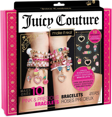 - Juicy Couture Pink and Precious Bracelets - DIY Charm Bracelet Kit with Beads