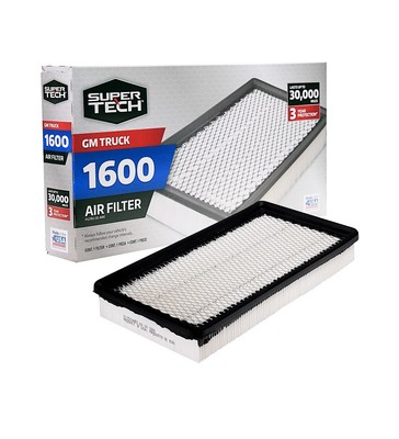 Super Tech Gm Truck 1600 Air Filter. Lasts Up To 30000 Miles.