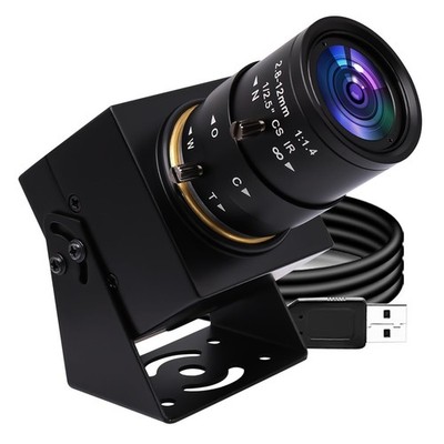 1080P Full HD USB Webcam, 2MP Industrial Camera, Varifocal Lens, Manual Focus, 1
