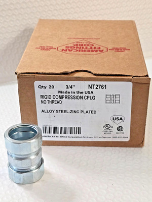 American Fittings NT2761, 3/4'' Compression, Rigid No-Thread Coupling, BOX 20 pcs