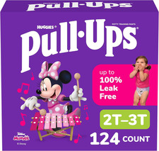 Girls' Potty Training Pants, 2T-3T, 124 Count, 4 Packs of 31 Underwear