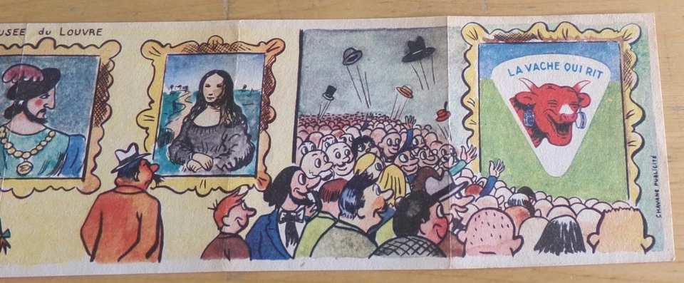 1970 PLANCHE FEUILLET LA VACHE QUI RIT MUSEE DU LOUVRE D'ORIGINE - Photo 3/4