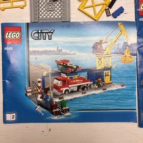 LEGO 4645 City Harbor Ship Set Harbor Farm Line Ship (1 Mini Fig Missing & Box)