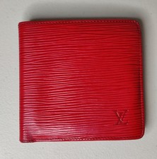 LOUIS VUITTON LV Epi Leather Red Bifold Wallet MI1901 Vintage