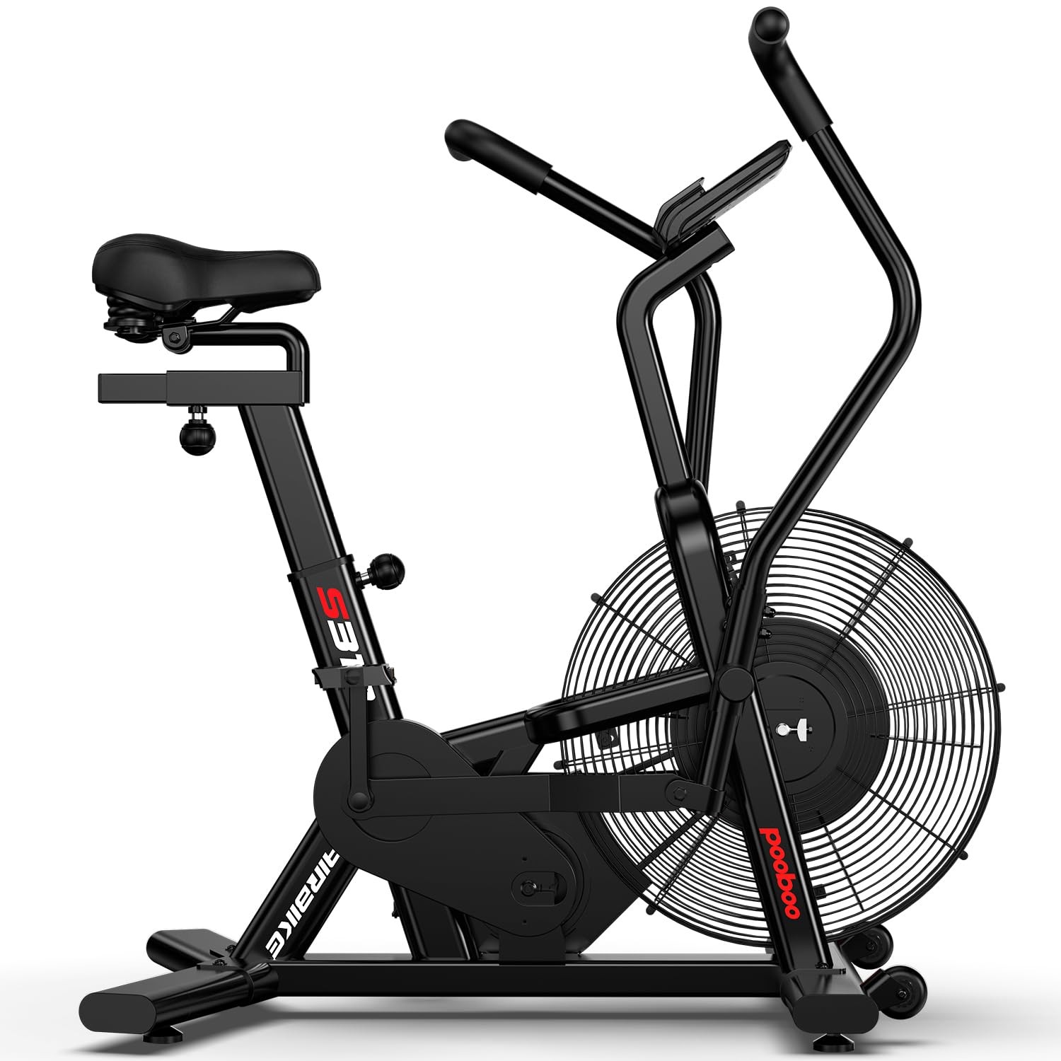 Exercise Bike,Air Resistance Bluetooth Fan Bike, Dual Action Handlebars for Home