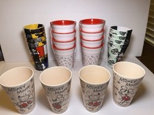 Mickey Mouse Walt Disney 20 Pc Melamine  Plastic Cup Lot - NEW