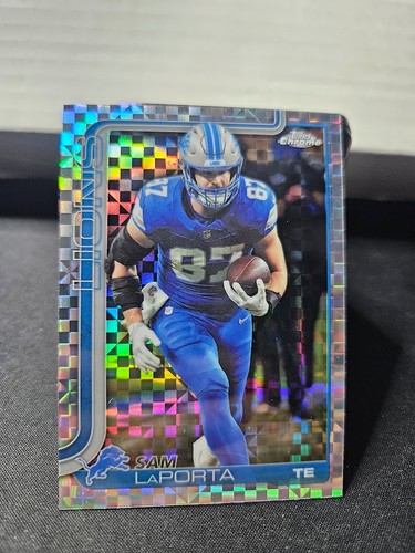 2025 Topps Chrome Football Xfractor Sam LaPorta #100 Lions