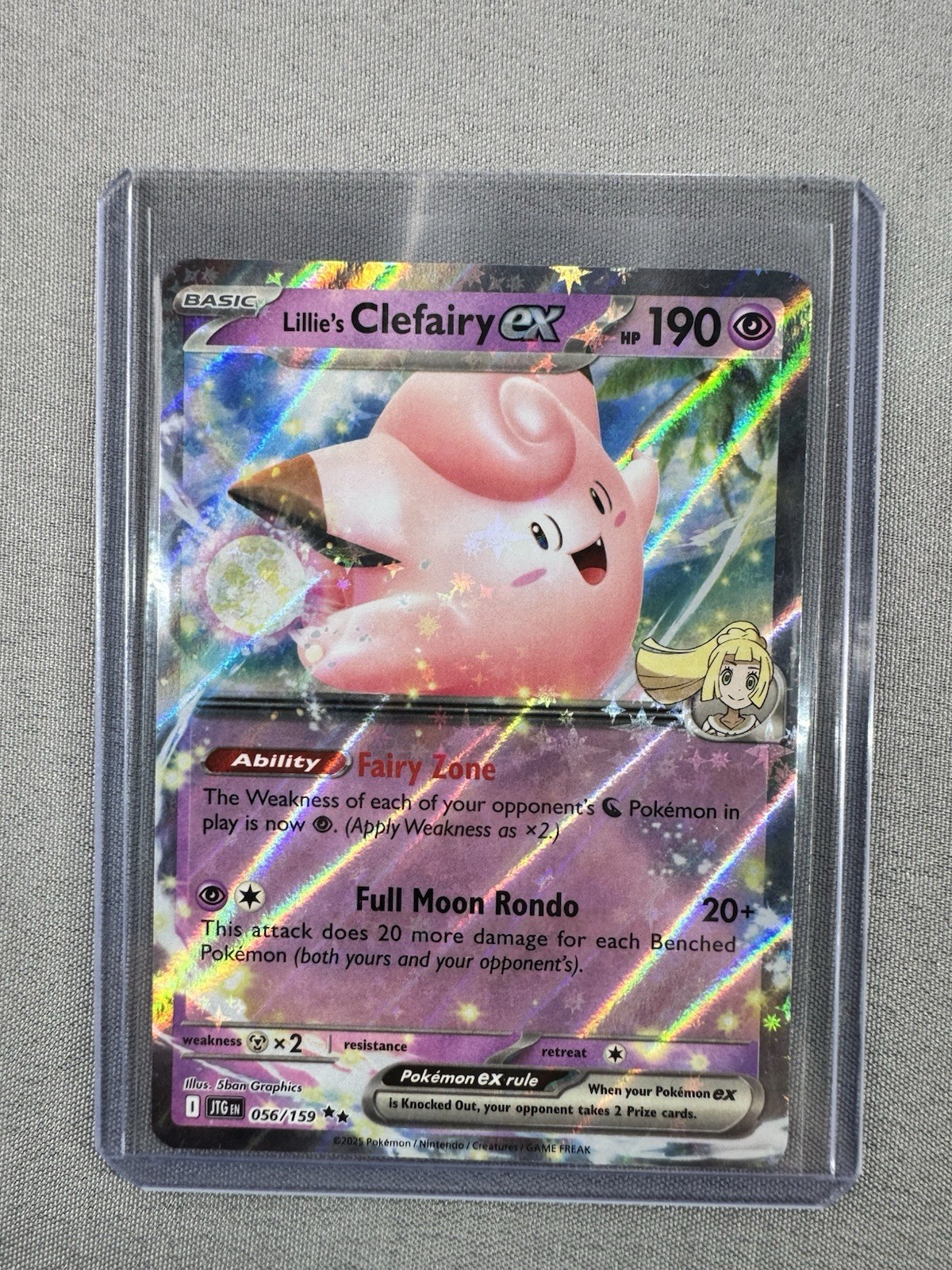 Lillie's Clefairy EX 56/159 Double Rare Holo Journey Together Pokémon TCG MINT