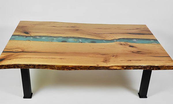 Beistelltisch Couchtisch Epoxy MöBel Designer Tisch Epoxidharz Tische 120X70Cm-image