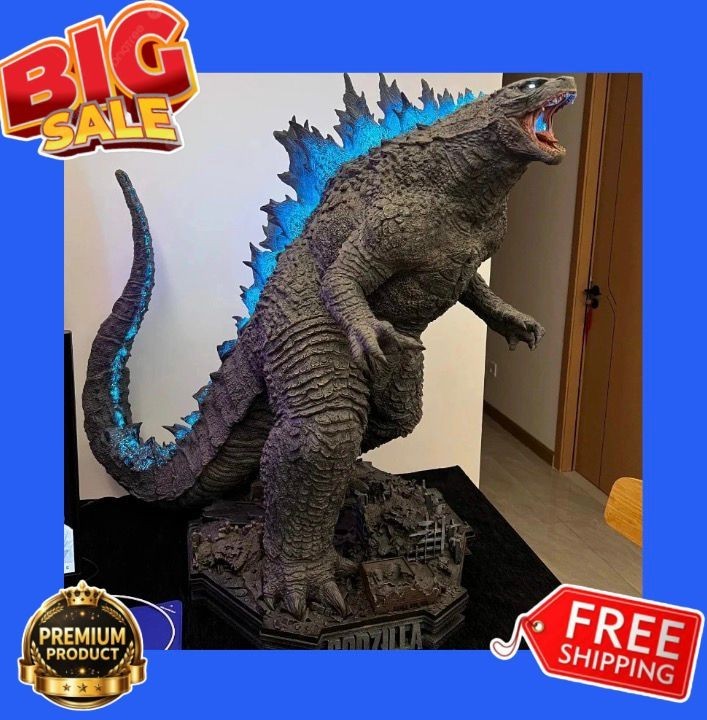 Figura Godzilla 50cm GK Estatua Iluminada Rayo de Calor Modelo Coleccionable Regalo Cumpleaños