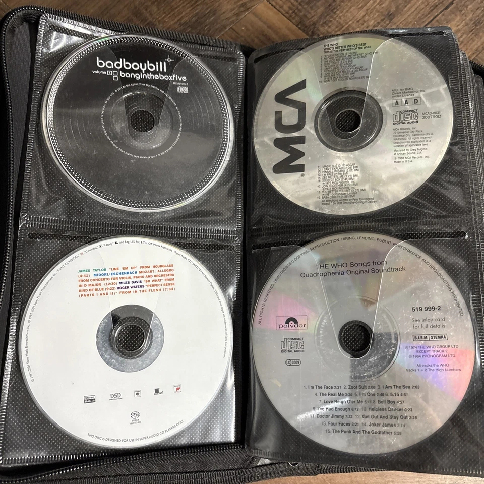 80 Lot CD 1980s 90s Y2K Classic, Hard & Alt Rock Case Logic Binder - Image 2 of 4