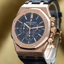 Audemars Piguet Royal Oak Chronograph 41mm Rose Gold 26320OR Black Dial Full Set 4