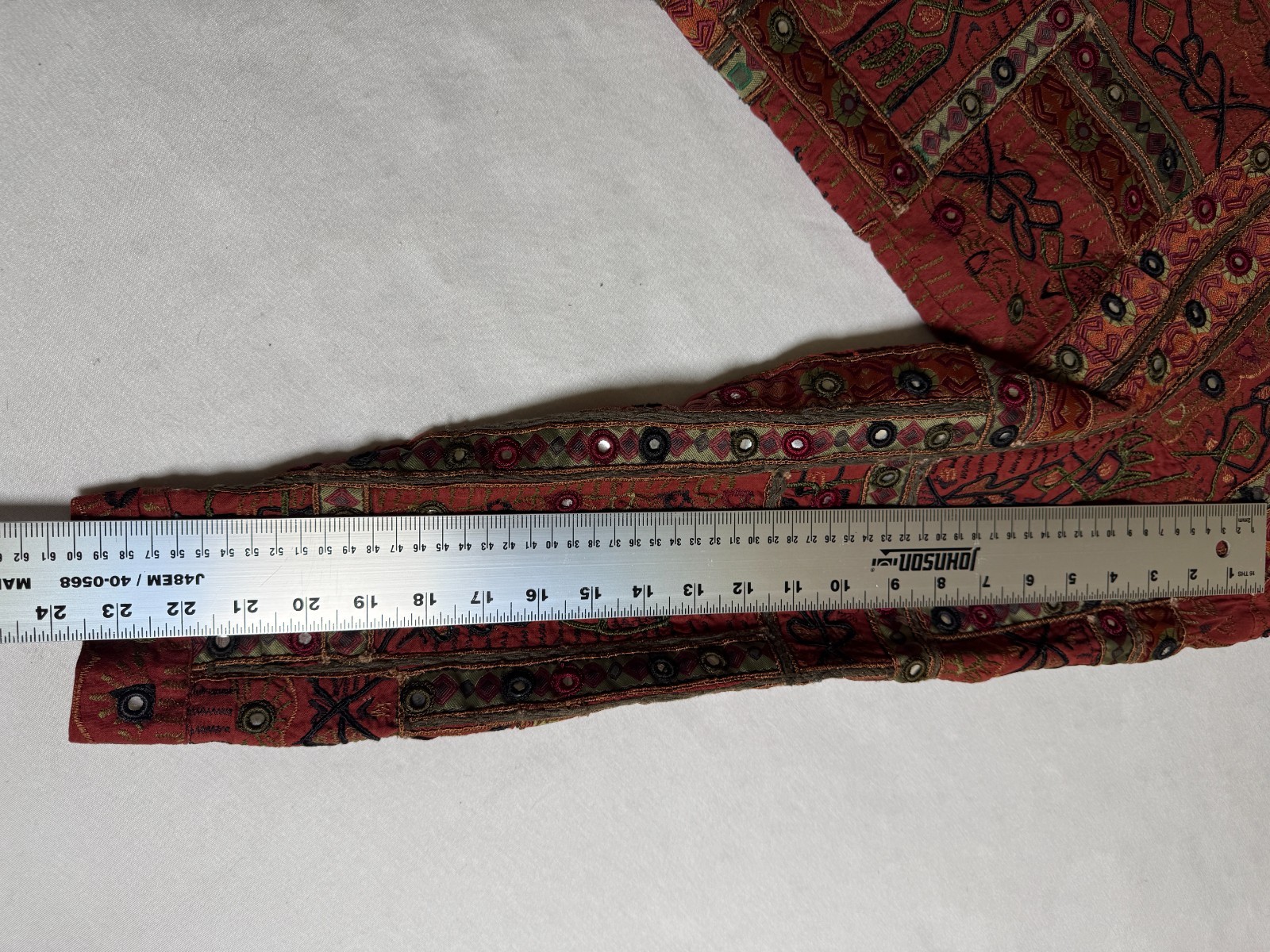 CHICO'S red embroidered Patchwork Jacket Boho tri… - image 16