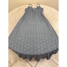 Gap Maxi Dress Womens Size S Blue Geometric Medallion V-Neck Spaghetti