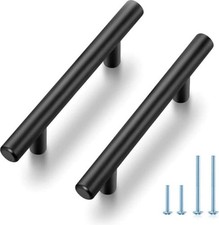 30 Pack 5 Inch Matte Black Cabinet Handles Kitchen Drawer Pulls Door Hardware