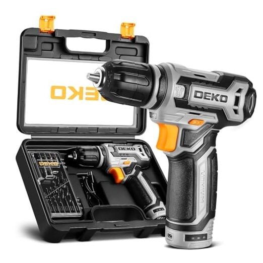 : Deko Pro 12v Power Battery Drill Set With Small Electric G